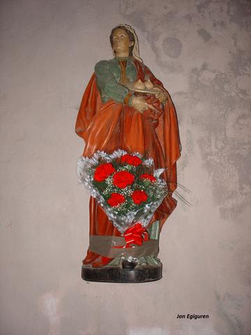 Santa Ageda, Santa Engrazia ermitan dagoen irudia