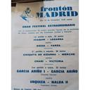  Gloria Agirre txikita de Aizarna, Madrid  frontoiko egitarauan. Argazkia, Pelota a mano Madrid orri digitaletik jasota dago.