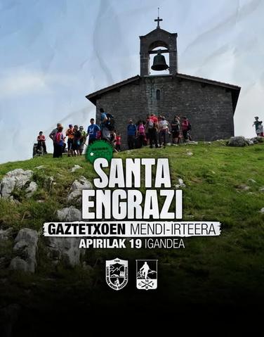 Apirilak 19. Lagun Ona M.B. Elkarteak ETA Agiro Mendi Klubak antolatuta, gaztetxoentzako Santa Engrazia ermitara  irteera antolatu du. Eguraldiak laguntzen badu giro polita izaten da bertan, beraz  hurbiltzeak mereziko duelakoan nago. 