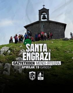 Apirilak 19. Lagun Ona M.B. Elkarteak ETA Agiro Mendi Klubak antolatuta, gaztetxoentzako Santa Engrazia ermitara  irteera antolatu du. Eguraldiak laguntzen badu giro polita izaten da bertan, beraz  hurbiltzeak mereziko duelakoan nago. 