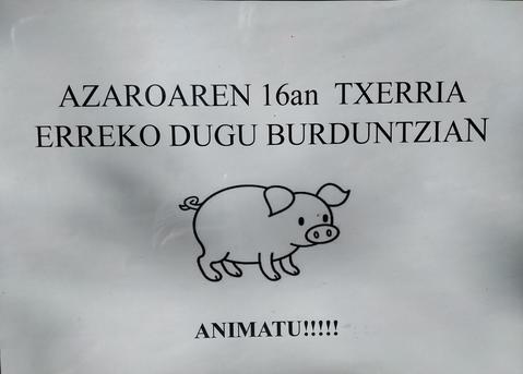 Ohirurari jarraituz eta Ambu jatetxean aurten ere txerria birduntzian erreta jateko aukera izango da Azaroaren 16ean.