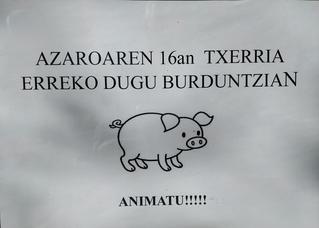 Ohirurari jarraituz eta Ambu jatetxean aurten ere txerria birduntzian erreta jateko aukera izango da Azaroaren 16ean.