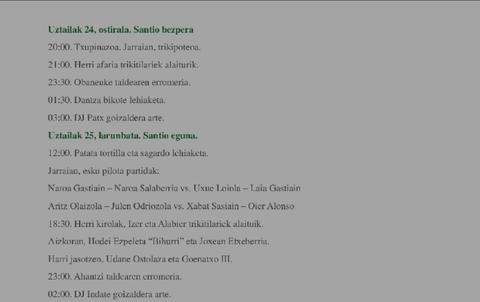Santio- Santanak  gainean ditugu eta egun hauetan ospatzen dituzte Arroagoian jaiak, egun hauek  ospatzeko  atera dute  egitaraua eta ez nola nahikoa gainera lau eguneko jaiak antolatu dituzte, Bejondeiela.  Ea hurbiltzeko aukera izaten dudan auzo txiki polit honetara. ( 1 )